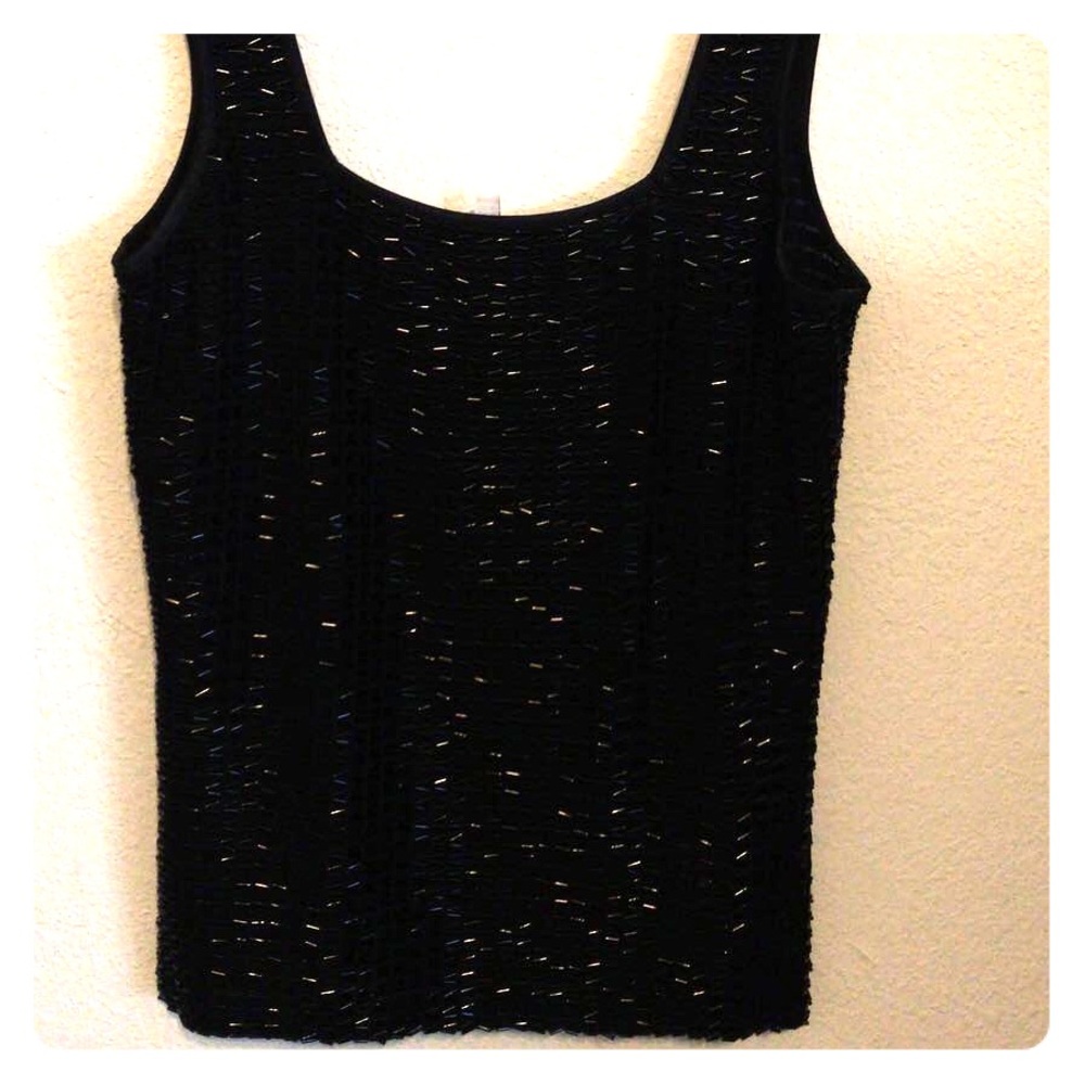NWOT Black embroidered tank